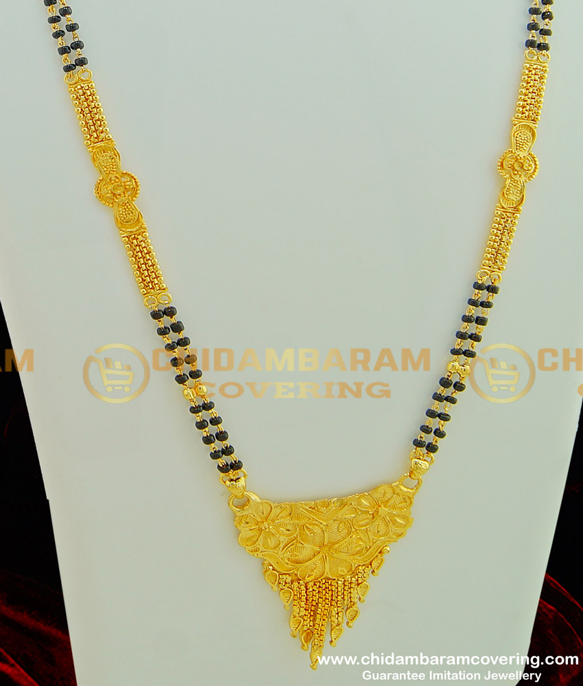 CHN121 - 30 Inches Real Gold Design Daily Wear Forming Gold Traditional North Indian Hindu Mangalsutra Online Shopping