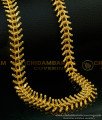 CHN125 - 24 Inches Attractive Double Side Leaf Design Broad One Gram Gold Plated Party Wear Chain for Women