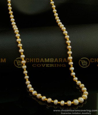 CHN141 - Original Pearl Mala I Gram Gold Muthu Malai Designs Buy Online