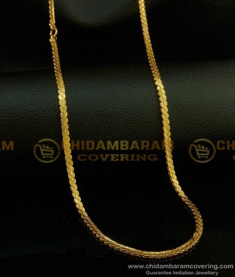 CHN143 - One Gram Gold Plated Light Weight Daily Wear Designer Chain Online
