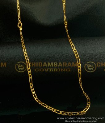 CHN144-LG- 30 Inches Long One Gram Gold Plated Sachin Tendulkar Chain Gold Design Long Guarantee Chain