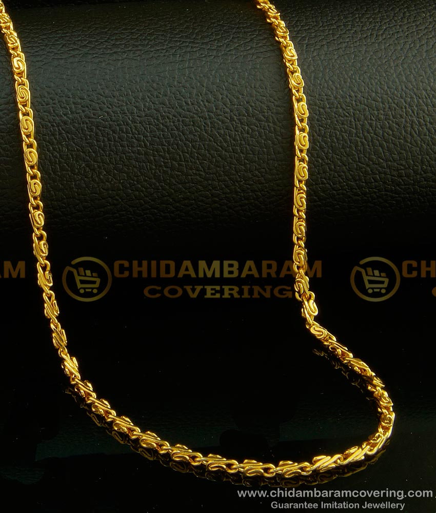 CHN145 - Light Weight Daily Wear Chain For Women Guarantee Gold Plated Jewelry India
