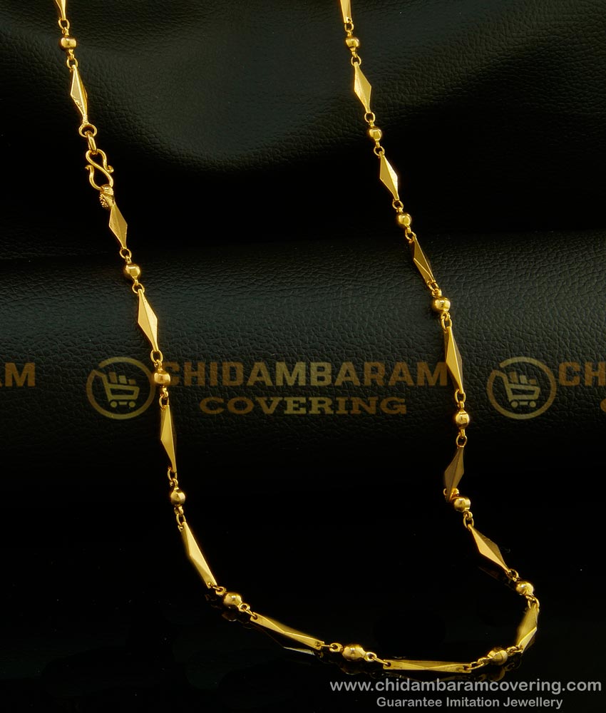 CHN149 - Latest Chain Collection One Gram Gold Plated Designer Daily Wear Chain for Ladies 