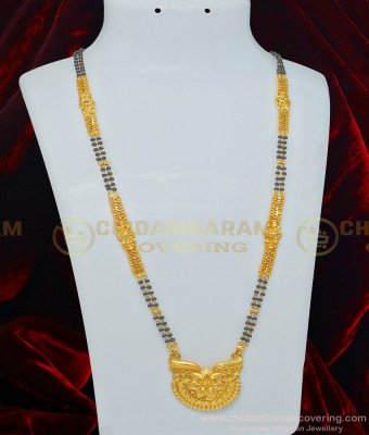 CHN166 - 24 Inches Gold Plated Daily Wear Traditional Mangalsutra Designs for Women 