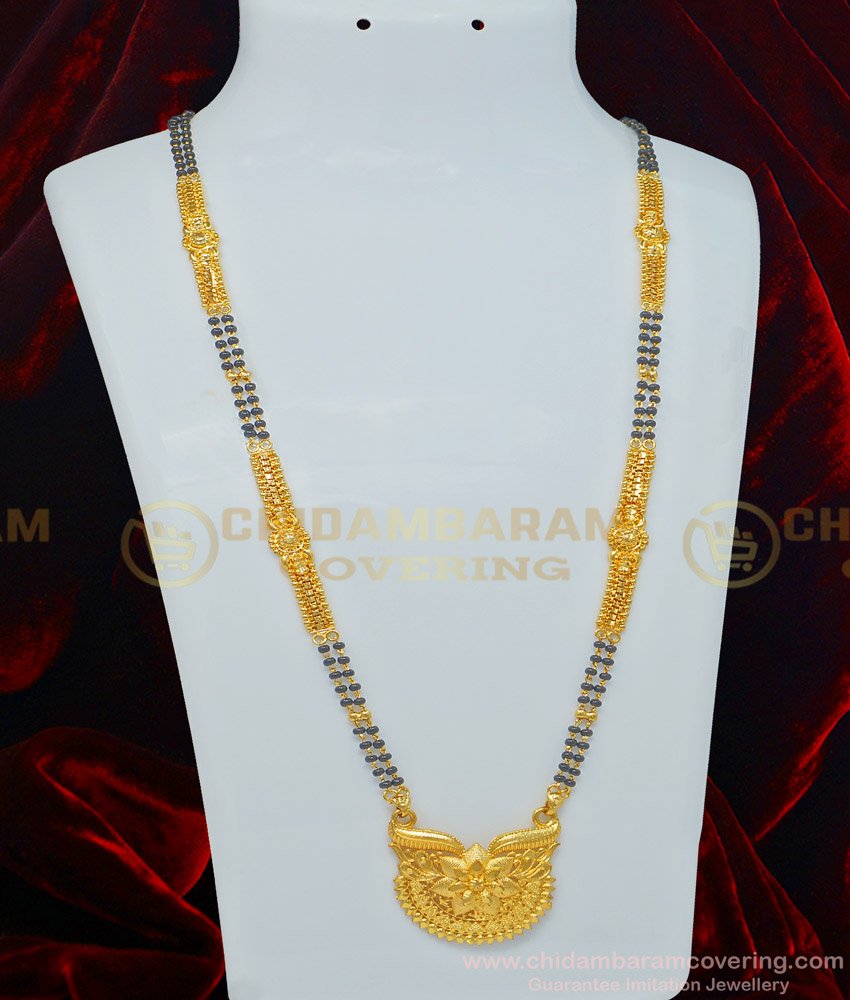 CHN166 - 24 Inches Gold Plated Daily Wear Traditional Mangalsutra Designs for Women 
