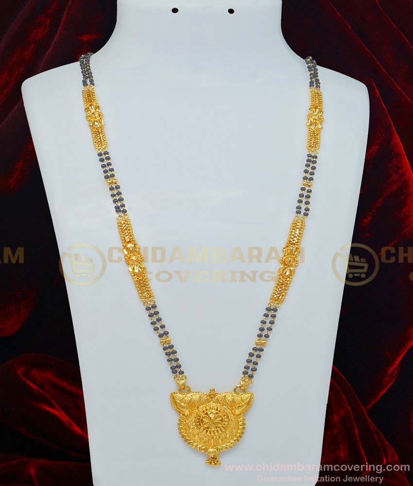 CHN167 - 24 Inches 1 Gram Gold Plated Daily Wear Simple Mangalsutra Latest Design Online 