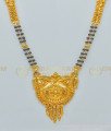 CHN168 - 24 Inches Black Beads 2 Line Traditional Indian Long Mangalsutra at Best Price 