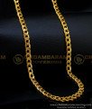 CHN173-Lg- 30 Inches Attractive Look Gold Design Flexible Daily Use Gold Plated Stylish Chain for Men 