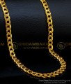 CHN173-Lg- 30 Inches Attractive Look Gold Design Flexible Daily Use Gold Plated Stylish Chain for Men 