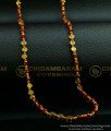 CHN182-LG- 30 Inches New Design Red Crystal Gold Beads Chain Gold Plated Long Golden Beads Mala Online