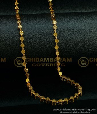 CHN183 - One Gram Gold Plated New Designer Covering Chain Round Dot Long Chain for Ladies