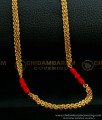 CHN188 - New Model One Gram Gold Red Coral Two Line with Single Line Chain Buy Online