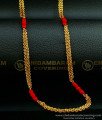 CHN188 - New Model One Gram Gold Red Coral Two Line with Single Line Chain Buy Online