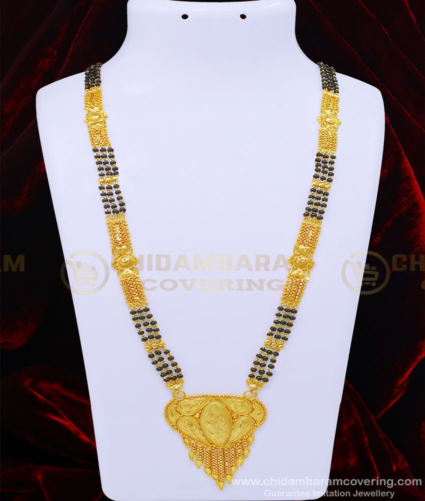 CHN202 - 36 Inches Latest Long Mangalsutra Design Gold Forming of Waman Hari Pethe 