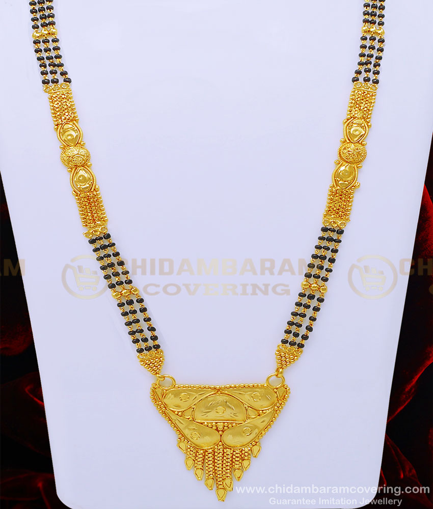 CHN203 - 36 Inches Gold Design First Quality Maharashtrian Wedding Mangalsutra Design Gold Forming Jewellery Online