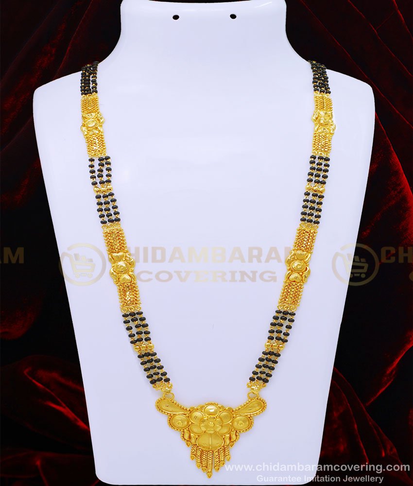 CHN204 - 36 Inches Gold Design First Quality Gold Forming Maharashtrian Mangalsutra for Women