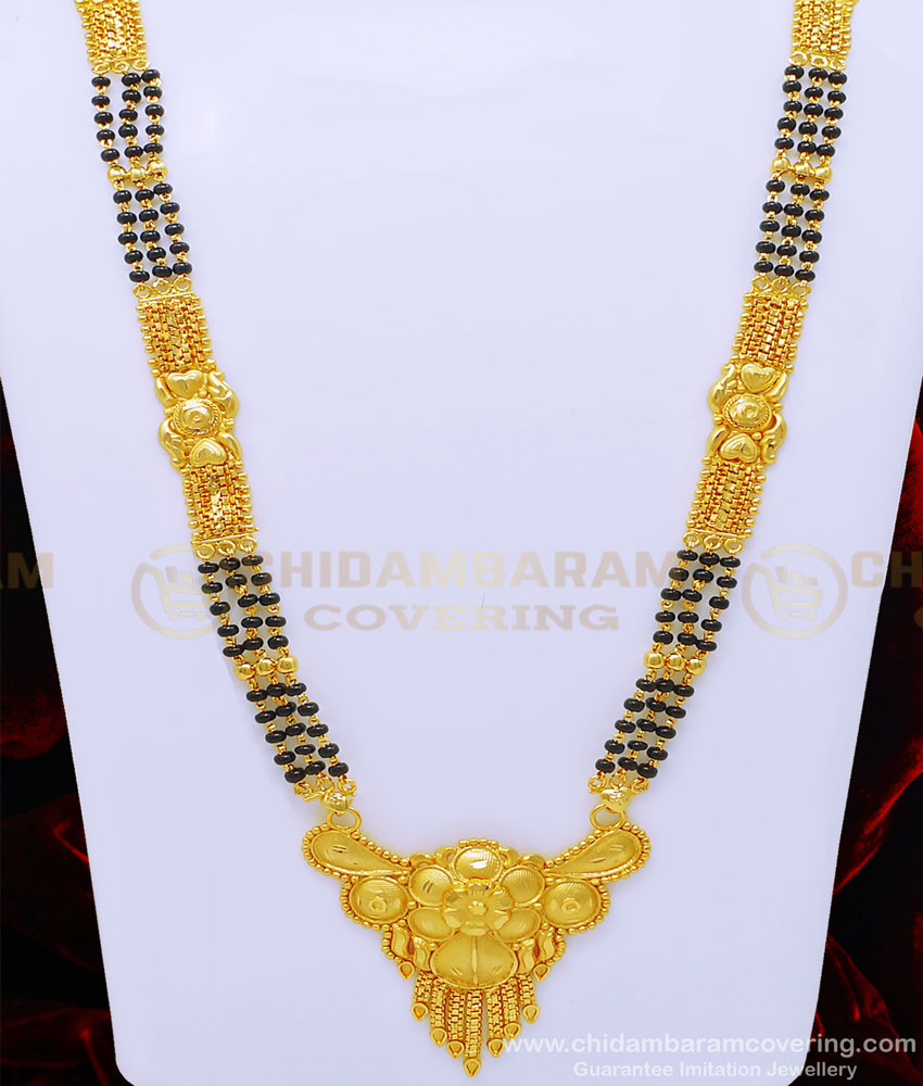 CHN204 - 36 Inches Gold Design First Quality Gold Forming Maharashtrian Mangalsutra for Women