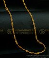 CHN206 - One Gram Gold Twisted Disco Chain Buy Indian Imitation Jewellery Online