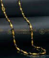 CHN224 - Traditional One Gram Gold Daily Use Black Crystal Beads Chain Online