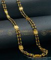 CHN227 - New Black Crystal Chain with Box Mugappu Design Connector Two Line Chain Online