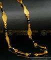 CHN234 - New Model Leaf Design with Fancy Black Crystal Beads Mangalsutra Chain Online