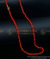 CHN242 - Traditional One Gram Gold Plated Red Coral Chain for Women 