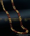 CHN256 - Gold Plated Double Line Gold Beads and Crystal Mani Chain for Women 