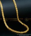 CHN263-XLG - 36 Inches 1 Gram Gold Plated Leaf Cutting Thick Chain Design 