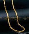 CHN263-XLG - 36 Inches 1 Gram Gold Plated Leaf Cutting Thick Chain Design 