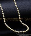 CHN275-LG - 30 Inch Long One Gram Gold Muthu Mala Designs Long Beads Chain Online
