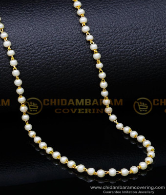 CHN275-LG - 30 Inch Long One Gram Gold Muthu Mala Designs Long Beads Chain Online