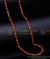 CHN278 - Traditional Long Pavalam Gold Chain Designs for Ladies 