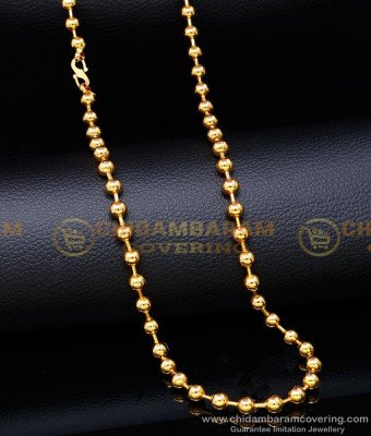 CHN280 - Gold Plated Chain with Guarantee Gold Balls Chain Design