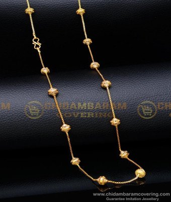CHN281 - New Model Gold Balls Chain Gold Plated Chain for Women