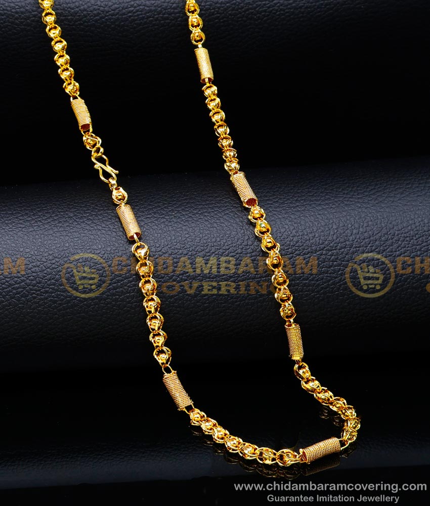 CHN283 - Latest Regular Use Long Gold Chain Designs Buy Online