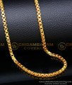 CHN286-LG - 30 Inch Long Gold Design Square Box Chain Original Gold Plated Chain for Men