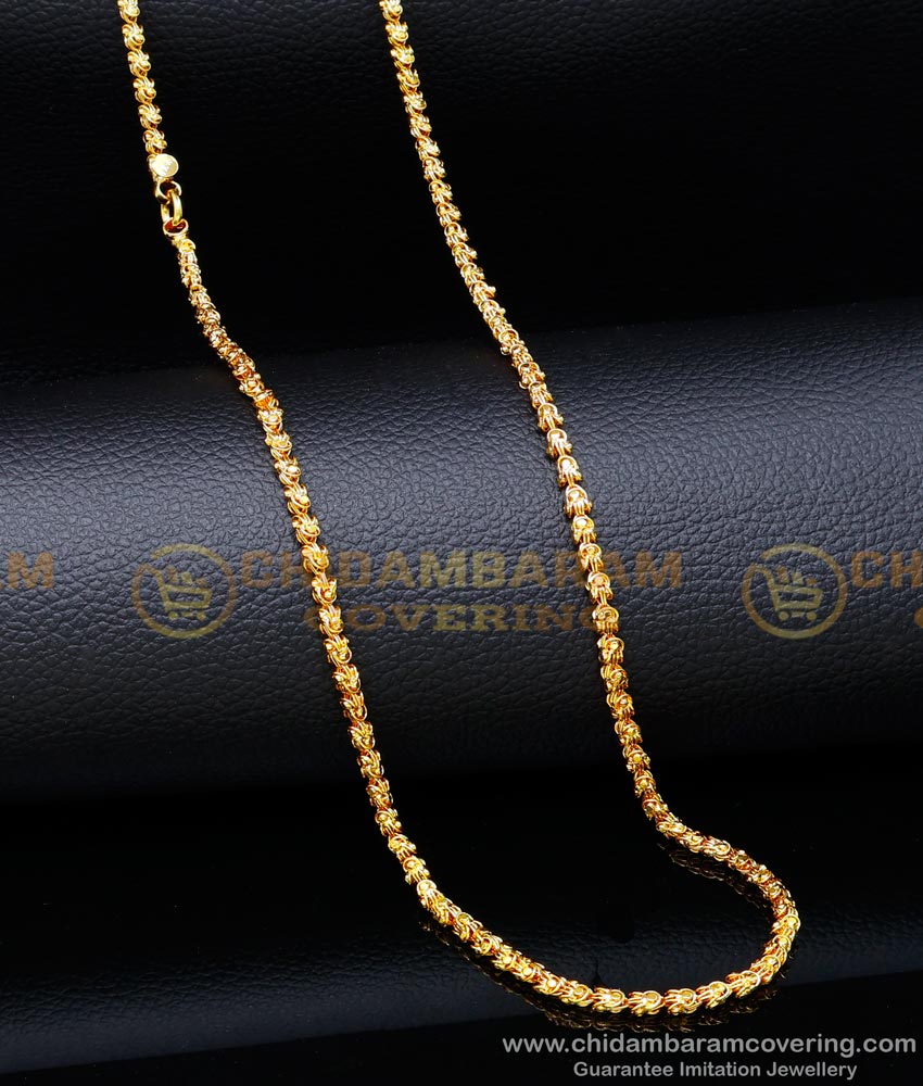 CHN288 - Gold Chain Design for Regular Use Gold Covering Chain Online