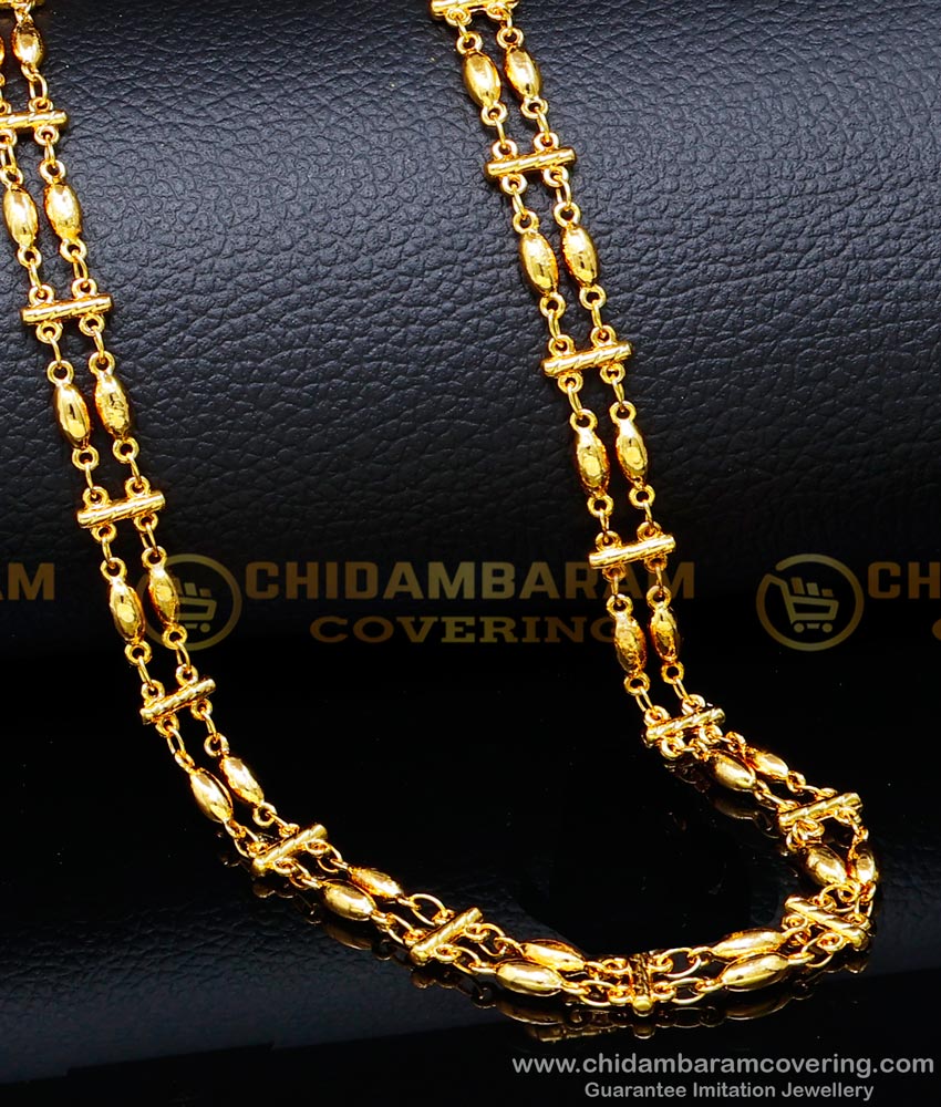 CHN289 - South Indian Rettai Vadam Chain Designs Neck Chain for Women