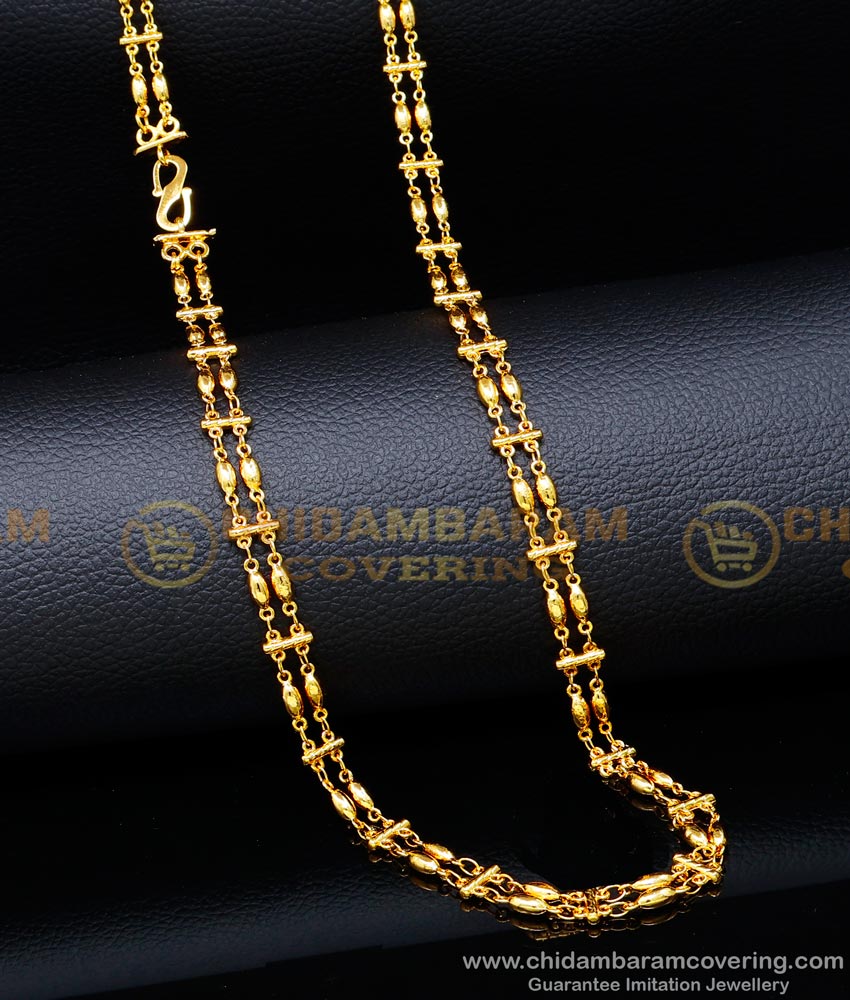 CHN289 - South Indian Rettai Vadam Chain Designs Neck Chain for Women