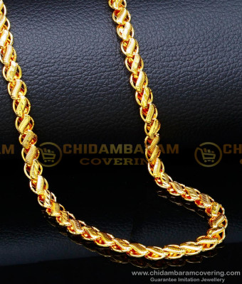 CHN291 - Real Gold Chain Model Long Chain Designs for Marriage