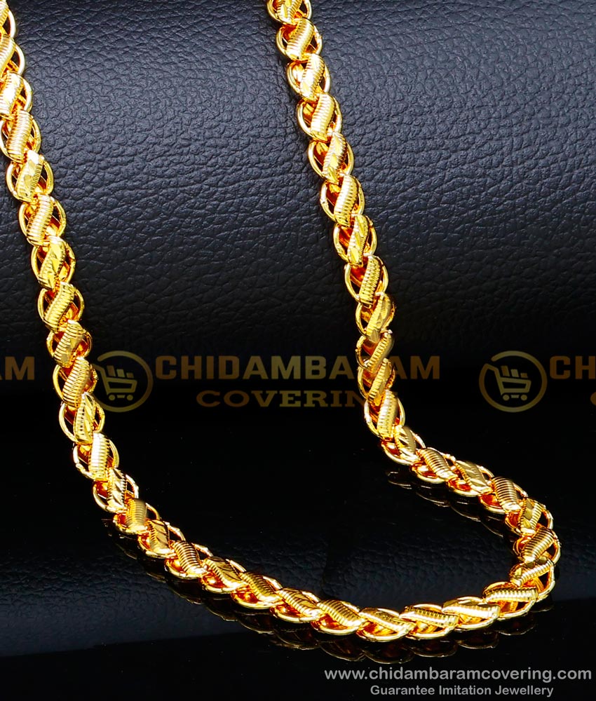 CHN291 - Real Gold Chain Model Long Chain Designs for Marriage