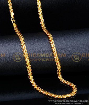 CHN291 - Real Gold Chain Model Long Chain Designs for Marriage
