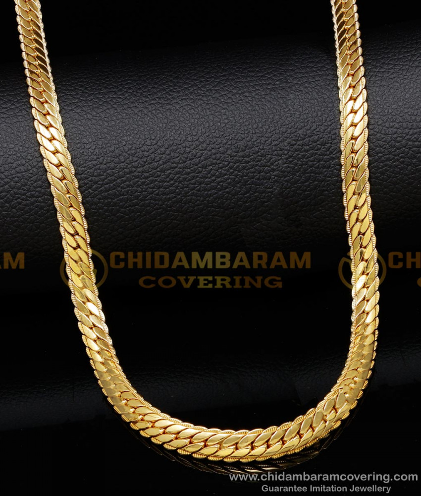 SHN134 - Trendy Thick Heavy Gold Plated Chain Design for Men