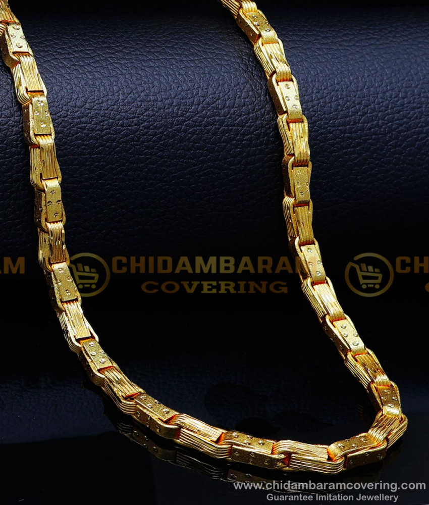 CHN295 - 2 Gram Gold Plated Chain Heavy Gold Chain Design for Male