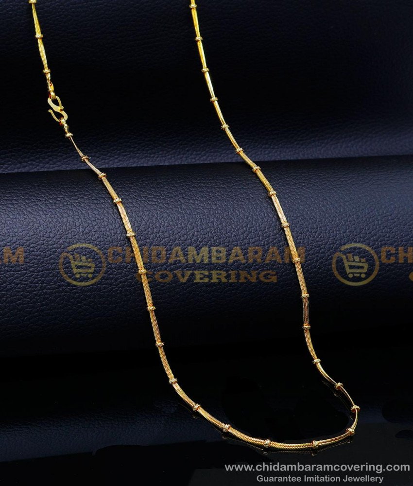 CHN296 - Light Weight Thin Daily Use Simple Gold Chain Design