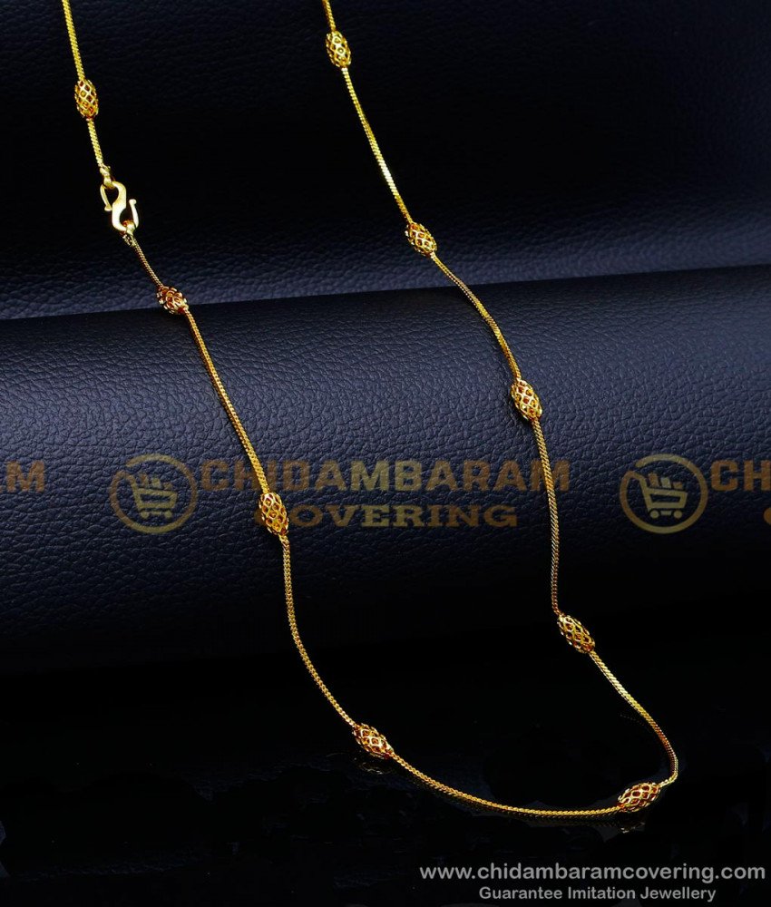 CHN297 - Latest Daily Use Fancy Gold Chain Designs for Ladies