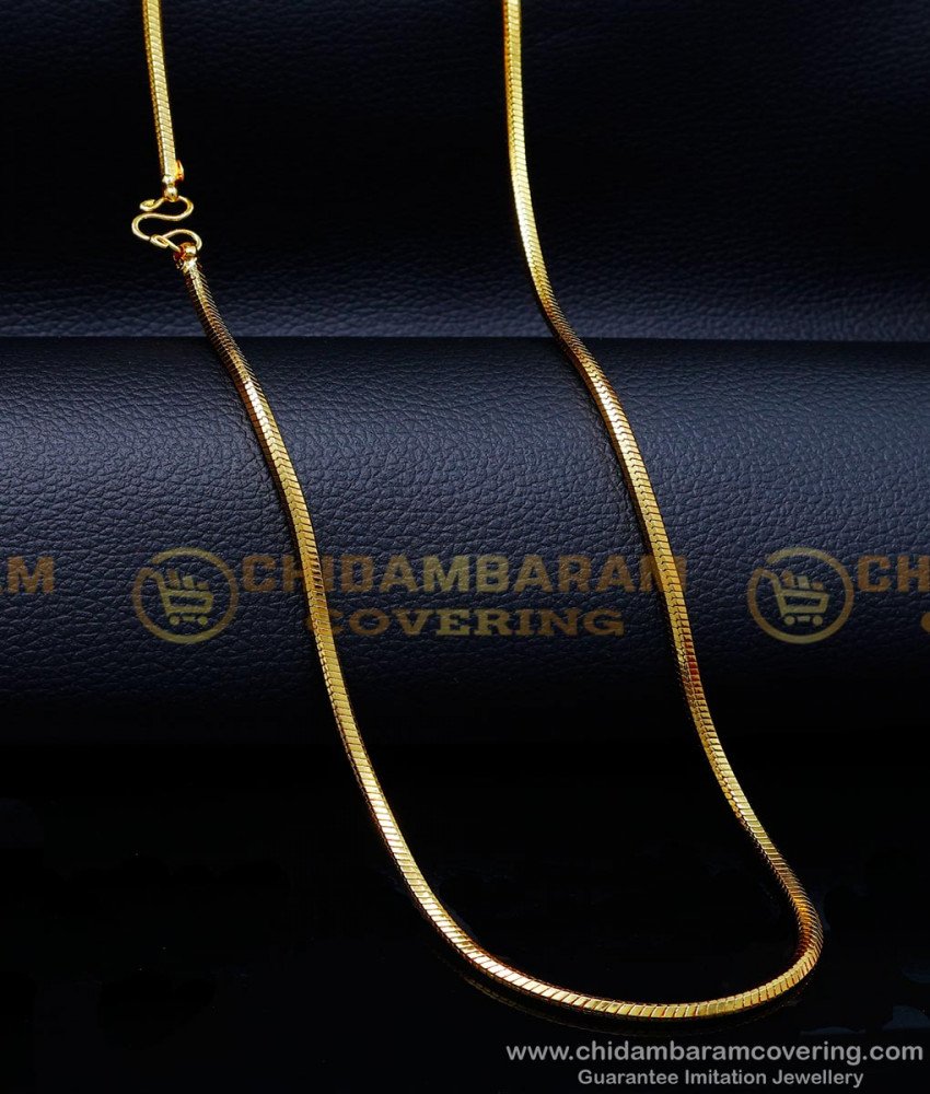 CHN299-XLG - Trendy Shiny Gold Design Long Box Chain Design Online