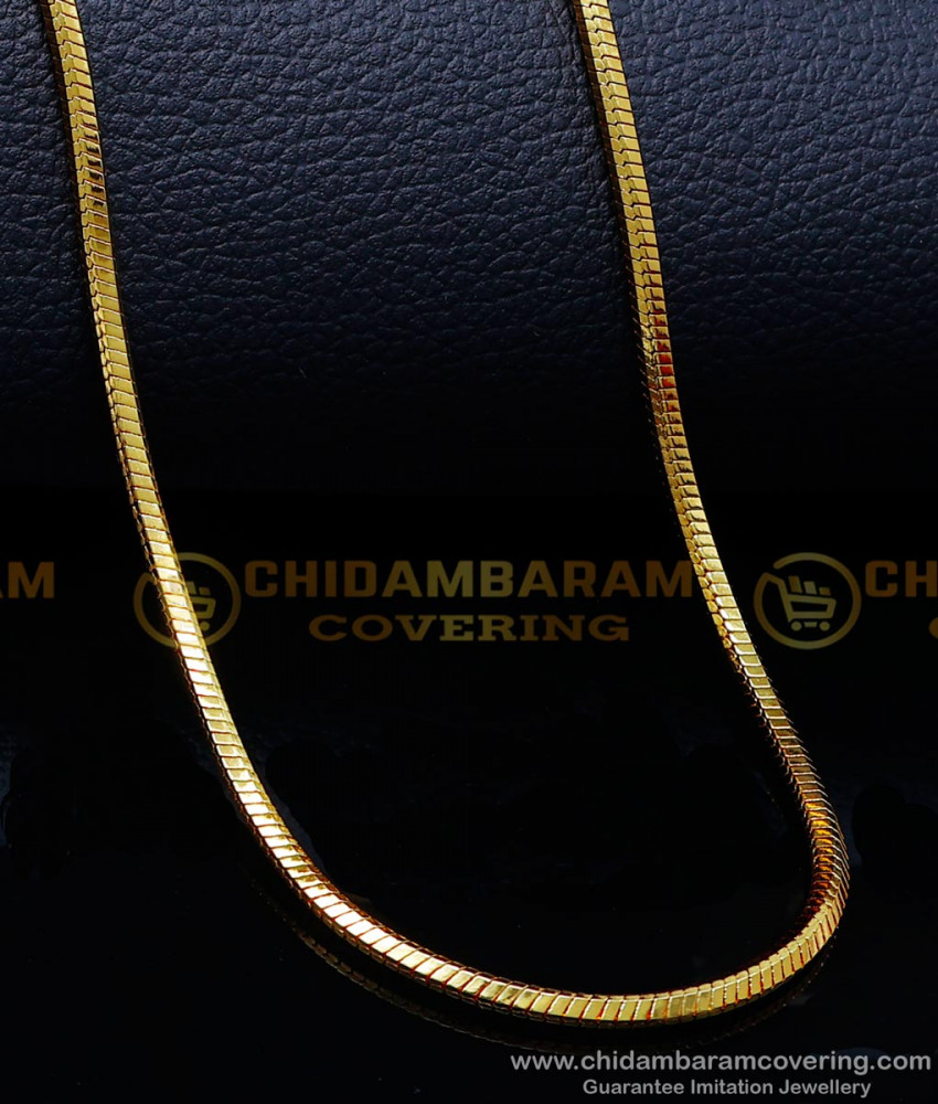 CHN299-XLG - Trendy Shiny Gold Design Long Box Chain Design Online