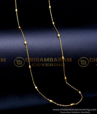CHN304 - Best Quality Daily Use Gold Beads Chain for Ladies
