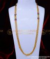 CHN320 - Latest 3 Line Crystal With Gold Beads Chain Designs